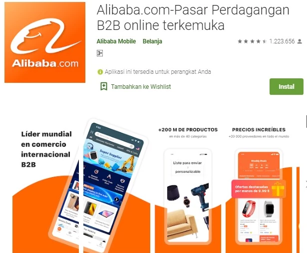 Aplikasi Belanja Online Luar Negri Alibaba.com
