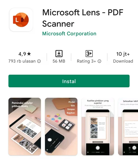 Aplikasi Scanner Terbaik Microsoft Lens