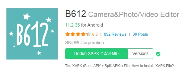 B612 Aplikasi Kamera Terbaik