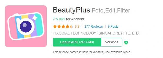 Beautyplus Aplikasi Kamera Terbaik