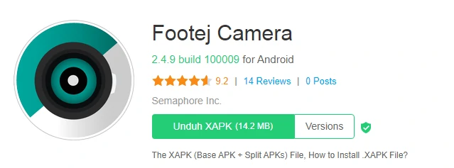 Footej Camera Aplikasi Kamera Terbaik