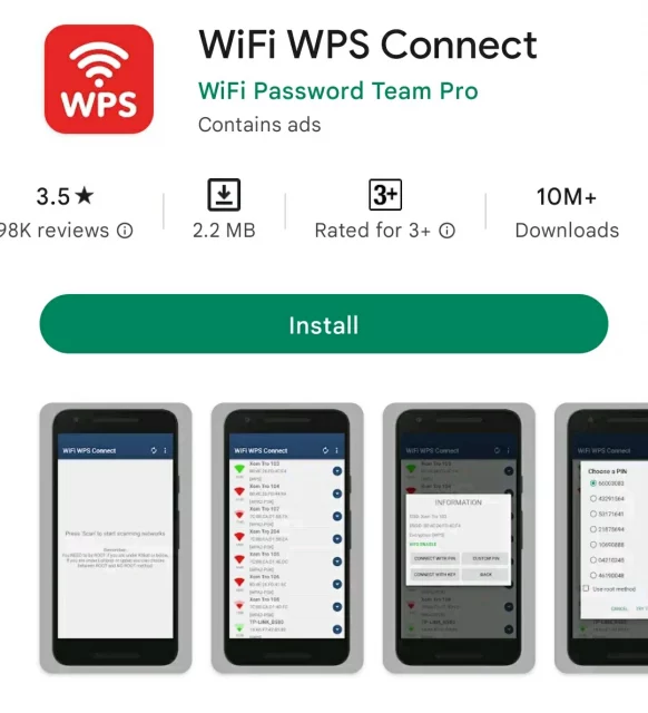 Aplikasi Mengetahui Sandi Wifi Wifi Wps Connect