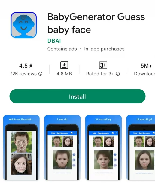 Aplikasi Wajah Bayi
